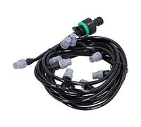 Denash Tuyau d'irrigation 4/7, Système d'arrosage de Jardin de 32,8 Pieds avec 10 Buses de Brumisation, Kit 'irrigation Goutte à Goutte pour Terrasse de Serre