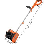 Déneigeuse électrique - 1800W - Largeur de déneigement : 56 cm - Goulotte d'éjection réglable - Double éclairage LED - Prise secteur 220V (norme européenne)