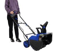 Déneigeuse électrique 2400W, filaire, avec LED. Lame orientable à 180°, machine de déneigement de 56 cm de largeur de travail et capable de déneiger jusqu'à 33 cm de neige. Chasse-neige haute performa