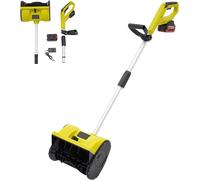 Déneigeuse électrique à batterie, avec batterie et chargeur, largeur de travail de 32 cm, portée de 8 mètres, hauteur de neige maximale de 16 cm, variateur de vitesse, 2200 tr/min (vert)