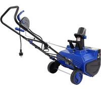 Déneigeuse électrique de 2400W, largeur de déneigement de 56 cm. Déneigeuse électrique avec phare LED et roues antidérapantes, idéale pour un usage domestique, pour les terrasses et pour le déneigemen