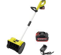 Déneigeuse électrique sans fil 1200W, équipée d'une batterie lithium-ion 4.0Ah + chargeur. Déneigeuse manuelle électrique, vitesse de 2200 tr/min. Largeur de travail : 32 cm. Hauteur de neige maximale