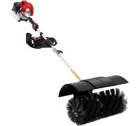 Déneigeuse portative de 52 cm³, moteur 2 temps, 2,3 chevaux, avec plaque de refoulement et harnais. Balai à essence amélioré de 1,7 kW, idéal pour les surfaces en gazon synthétique, les routes et les