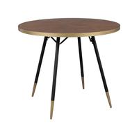 DENISE XL - Table de repas ronde art déco D91 Marron