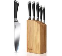 Denkich bloc à couteaux set de 6 pièces avec couteaux de cuisine professionnels