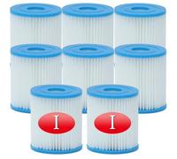Denkmsd Bestway 58093 Lot de 8 cartouches filtrantes de rechange pour piscine Bestway type I [221]