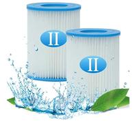 Denkmsd Lot de 2 cartouches de filtre de piscine de type II - Pour cartouches filtrantes Bestway 58094 - Taille II,526
