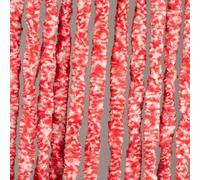 Denl Moustiquaire Cattail Rideau de porte anti-insectes - 90 x 220 cm, blanc/rouge, qualité supérieure, lavable et ajustable en longueur