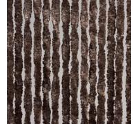 Denl Moustiquaire Rideau de porte Cattail Luxe Marron foncé 100x220cm
