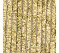 Denl Moustiquaire Rideau de porte Cattail-Peluche Blanc/Olive 100x220cm
