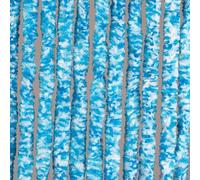 Denl Moustiquaire Rideau de porte Chenille Blanc/Bleu Mix 90x220cm Haute qualité Lavable Adaptable