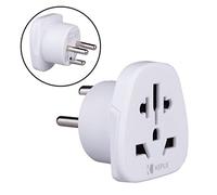 Denmark DK Danemark Adapter Voyage Plug Type K to à UK, US USA American, AUS Australia, EU Europe European, Asia, China Chinese, Thailand, Ireland Adaptateur Universel Prise International 3 Broches
