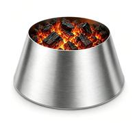 Denmay Panier à Charbon en Acier Inoxydable pour Weber Smokey Mountain Vortex, Big Green Egg, Kamado, Accessoires pour Barbecue Bouilloire à Charbon de Bois, Weber 57,15 cm