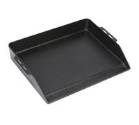 Denmay Plancha universelle en fonte de 48 x 36 cm pour barbecue à gaz, four et cuisinière, poêle pour RÖSLE VIDERO, Weber, CharBroil, Enders, Campingaz, Tepro et plus encore avec gouttière à graisse