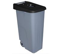 Denox Conteneur Recyclage, 110 L, Noir
