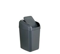 Denox DEN128 Troya Poubelle avec couvercle basculant, 15 L, anthracite, 280 x 220 x 400 mm