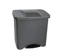 Denox Poubelle à Pédale Écologique, 50 L, Gris Mat
