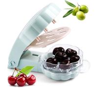 Denoyauteur Cerise, Denoyauteur Olives, Dénoyauteur Cerise Outil, Outil Dénoyauteur de Cerises Portable avec 6 Trous Individuels