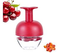 Dénoyauteur de Cerises Dénoyauteur Multi Fruits à 4 Trous Rapide et Propre pour Cerises, Olives et Prunes, avec Protection Anti éc