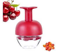 Dénoyauteur de Cerises Dénoyauteur Multi Fruits à 4 Trous Rapide et Propre pour Cerises, Olives et Prunes, avec Protection Anti éc