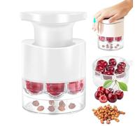 Dénoyauteur de cerises multifonction portable pour gagner du temps | Dénoyauteur de cerises à 7 trous type poussoir pour cuisine, dattes, raisins, aubépine, confiture, conserves et desserts