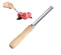 Dénoyauteur de poire - Dénoyauteur manuel en acier inoxydable - Outil de cuisine multifonction avec poignée en bois pour couper les fruits, la cuisine, la salade et la préparation des plaques