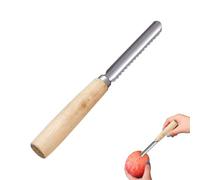 Dénoyauteur de poire en acier inoxydable, dénoyauteur manuel avec manche en bois pour dénoyauter, couper, cuisiner et extraire des jus pour la cuisine