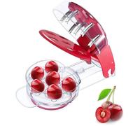 Dénoyauteur - HANDEIU - Cerises et Olives - Acier inoxydable - Lave-vaisselle - Rouge