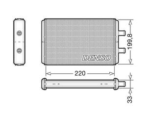 DENSO Échangeur Thermique Chauffage Habitacle Aluminium Pour Iveco Daily III