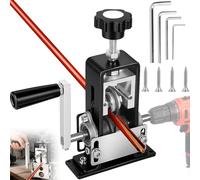 Denudeur Cable Electrique Manuel 1-25 mm, Machine à Dénuder le Cuivre avec Manivelle et Connexion pour Perceuse, Dénudeuse de Câble à Lame Réglable pour Recyclage, Atelier et Ferraille