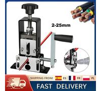 Dénudeur de fils 2-25 mm manuel/électrique pour perceuse, outil portable pour dénuder les câbles en cuivre, pour le recyclage des déchets, 4 tailles de trous black