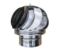 Denvel® - Chapeau de Cheminée Rotatif 120 mm en Acier Inoxydable - Extracteur de Fumées Éolien pour Conduit de Cheminée et Ventilation