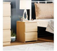 Denver Table de Chevet 2 Tiroirs Pin Meuble Cabinet Commode Chambre Moderne