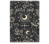 Deokke Carnet de croquis A4,Carnet de Dessin Reliure Spirale,100GSM Papier épais,100 Pages/50 Feuilles,Mignon,Carnet de Croquis avec Artistique,Convient pour débutants