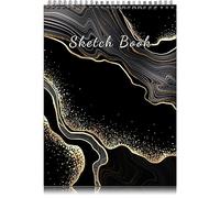 Deokke Carnet de croquis A4,Carnet de Dessin Reliure Spirale,100GSM Papier épais,100 Pages/50 Feuilles,Mignon,Carnet de Croquis avec Artistique,Convient pour débutants