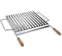 Deos grill La Grille de Barbecue Bio en INOX européene, réglable en Largeur, de 50-70x42cm