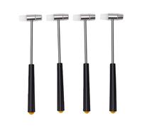 Deosdum Mini Marteau à Double Tête, Maillet Souple et Dur pour la (4PCS) | Embouts en Fer et en Plastique, sécurité Anti-étincelles, Poignée en Fibre Antidérapante, Outil Léger de 180 Mm pour la