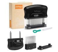 DePango Attendrisseur de Viande, outil d’attendrisseur à aiguilles de viande avec 48 lames en acier inoxydable, attendrisseur de steak à démonter pour le nettoyage, portatif, moyen