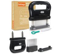 DePango Attendrisseur de Viande, outil d’attendrisseur d’aiguilles de viande avec 48 lames en acier inoxydable, attendrisseur de steak à démonter pour le nettoyage, portatif, grand