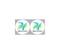 Département De La Saône Et Loire - 2fois 10cm - Sticker/Autocollant