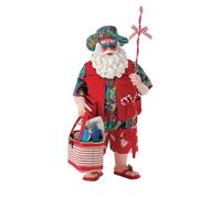 Department 56 Possible Dreams Santa by The Sea Candy Cane Figurine de Canne à pêche Multicolore 26,7 cm