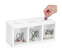 Dépensez à économiser la Banc de porcgy, Monnaie d'épargne Porgy Bank Boot Box, enseignez aux Enfants à Donner et économiser Une boîte d'argent, visualisé pour Les Enfants pour pour