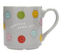 Depesche 0013594-009 Tasse préférée, motif n° 9, avec inscription en allemand (300 ml), en porcelaine, partiellement avec feuille dorée et impression intérieure