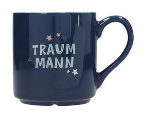 Depesche 0013594-030 Tasse préférée, motif n° 30, avec inscription en allemand (300 ml), en porcelaine, partiellement avec feuille dorée et impression intérieure