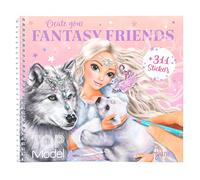 Album de coloriage - TOP Model - Create your Fantasy Friends - 20x18cm - Avec stickers - Pour filles