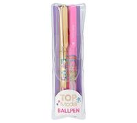 Depesche 12087 TOPModel SelfLove - Set de 2 stylos en Or et Rose, emballé dans Une Pochette Transparente