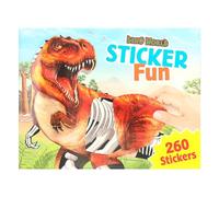 Depesche 12408 Dino World Sticker Fun - Livre d'autocollants avec 24 Pages de Fond colorées à décorer soi-même, 250 Autocollants Inclus
