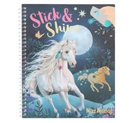 Depesche 12471 Miss Melody Stick & Shine Colouring Book, 24 Pages with Great Hor
