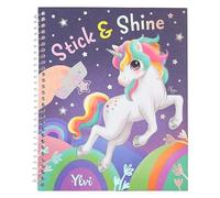 Depesche 12472 Ylvi - Livre de coloriage Stick & Shine, 24 Pages avec de Superbes Motifs de Licornes et de créatures Magiques, à colorier et à décorer