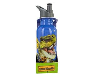 Depesche 12900 Dino World Danger - Gourde en Bleu avec Motif Trex, Gourde de Sport avec Bouchon Anti-Fuite, contenance env. 600 ML